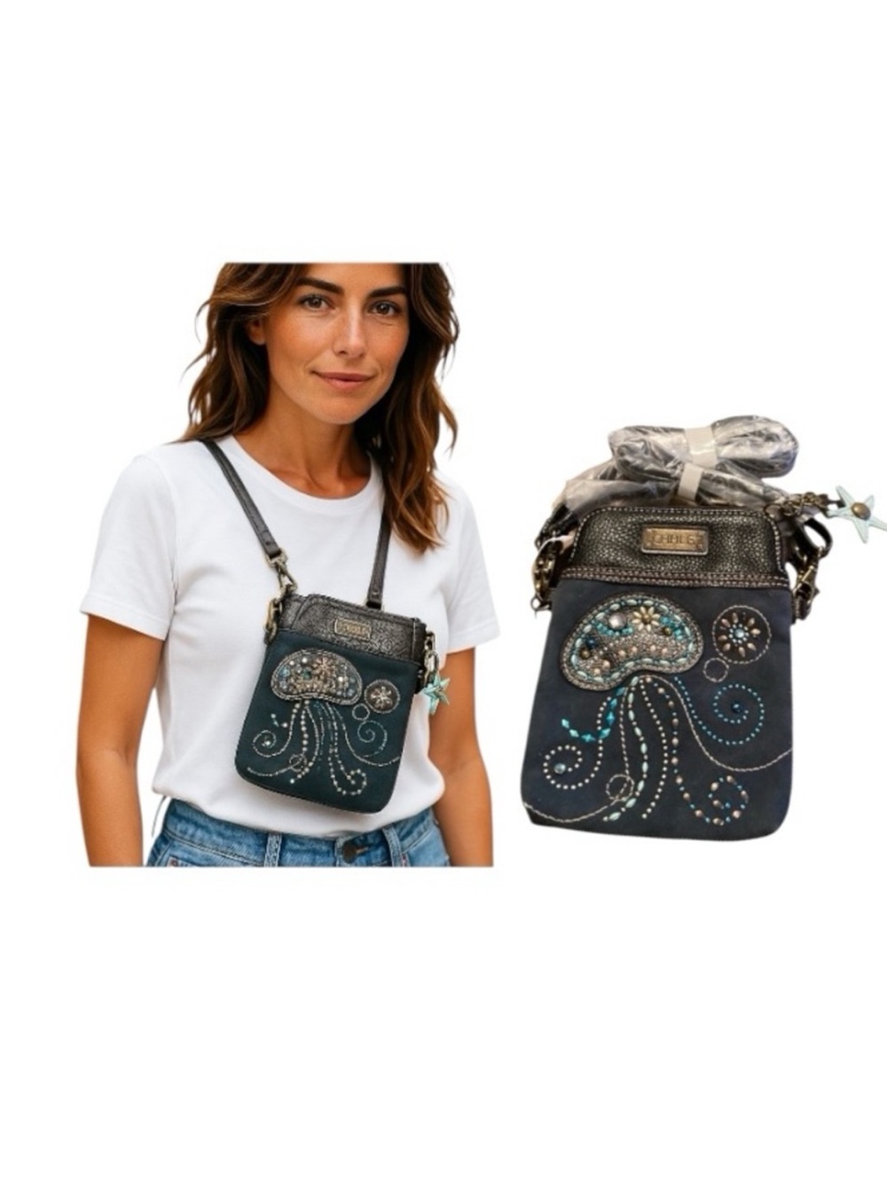 Chala Dazzled Jellyfish Cellphone Crossbody